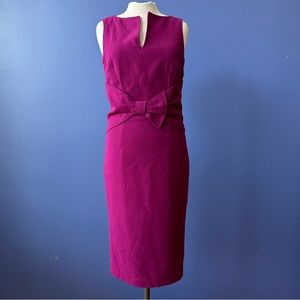 Le Chateau Fuchsia Pencil Skirt Dress Bow Formal XS